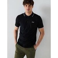HUGO Men/'s Dinoso222 Slim Logo Polo Shirt, Black, L