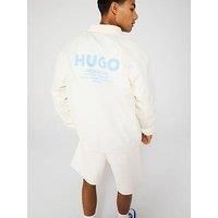 HUGO Mens Biyo2521 Regular-fit Water-Repellent Coach Jacket with Logo Prints