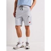 Hugo Garlio242 Regular Fit Drawstring Cargo Short S-Light Grey