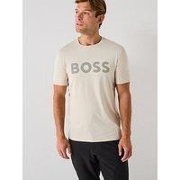 Boss Tee Active Logo T-Shirt-Light Beige