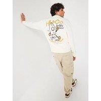 HUGO Mens Nigotil Cotton-Terry Sweatshirt with Happy Logo