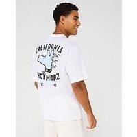 HUGO Mens Nagulop Mascot-Artwork T-Shirt in Cotton Jersey White