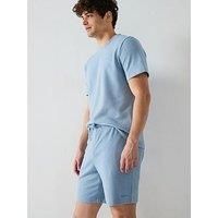 HUGO Mens Austin T-Shirt Waffle-Structured Pyjama T-Shirt with Embroidered Logo