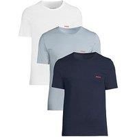 HUGO Men's 3 Pack Lounge Crew T-Shirts, Multicoloured