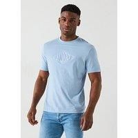 HUGO DALENDI GEOMETRIC LOGO EMBROIDERED T-SHIRT