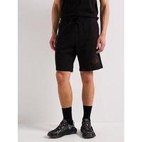 HUGO Mens Damtus Cotton-Terry Shorts with Embroidered Logo