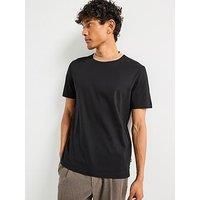 BOSS Mens H-Tessler 199 Mercerised-Cotton Slim-fit T-Shirt with Collar Stripe