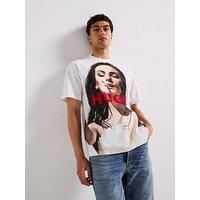 Hugo Duwedie Relaxed Smoking Woman Graphic T-Shirt - White