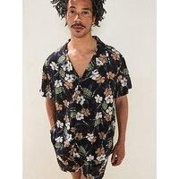 BOSS Men/'s Beach Shirt 10268906 01 Beach_T_Shirt, 3Black,