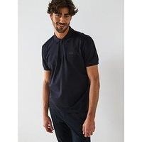 Boss Philix Pima 1/4 Zip Polo Shirt-Dark Blue - Dark Blue