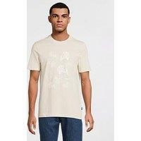 Boss C-Thompson 13 Embroidered Floral Regular Fit T-Shirt - White