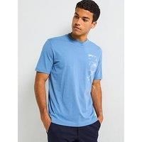 BOSS Men's T-Shirt Te Atacama Regular Fit Blue 50539179 462 Open Blue