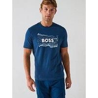 Boss Te Logospace T-Shirt-Blue