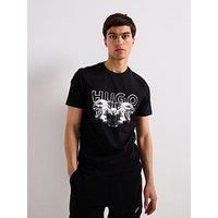 Hugo Durro Hyena Sketch Logo T-Shirt- Black