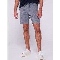 Boss C-Kane Regular Fit Drawstring Linen Shorts-Navy