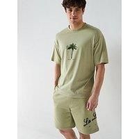 Hugo Duwom Relaxed Palm Tree T-Shirt - Open Green