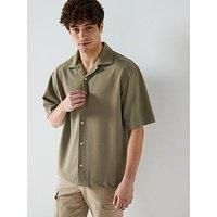 HUGO Mens Espino Oversized-fit Shirt in Structured Jersey