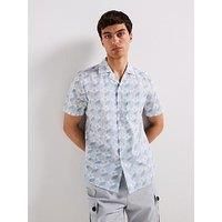Hugo Ellino Short Sleeve Shirt | Blue | S, M, L, XL, XXL