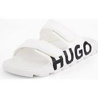 Hugo Men'S Evander Two Strap Logo Sandals - White