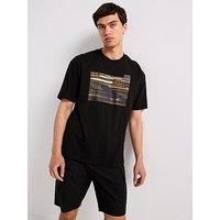 Hugo X Rb Daveley Racing Lights Graphic T-Shirt - Black