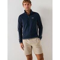 Boss 1/4 Zip Tracksuit Loungewear Jacket - Dark Blue