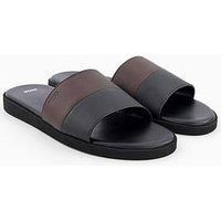 BOSS Men/'s Darrel_Slid_mspu Slide, Black, 6 UK