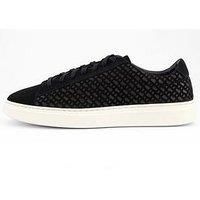 Boss Kieran Tennis Leather Trainers - Black