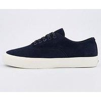 Boss Aiden Tennis Leather Trainers - Dark Blue