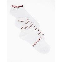 Hugo Bodywear 3 Pack Split Logo Crew Socks - White