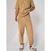 Hugo Relaxed Fit Dubrosi Tech Joggers - Beige