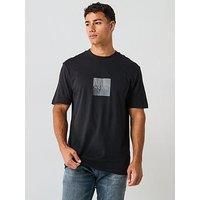 HUGO Men's Dusplit T-Shirt, Black