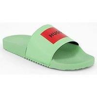 Hugo Timein Red Patch Logo Slider-Light Green - Light/Pastel Green