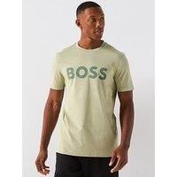 Boss Thinking 1 Regular Fit Large Logo T-Shirt - Green