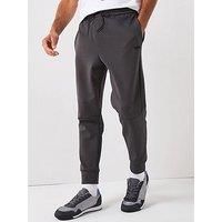 BOSS Mens Pants Zone Cotton-Blend Tracksuit Bottoms with Striped Trims