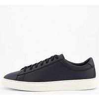 Boss Kieran Tennis Leather Trainers - Black