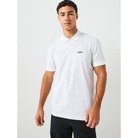 Boss Polo Ao Zone Regular Fit Cotton Polo Shirt - White