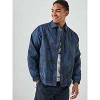 Boss Lotto_M Oversize Fit Camo Overshirt - Navy