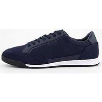 Boss Nitan Suede Mesh Trainers - Navy