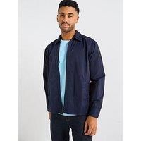 Boss Leejay 1 M Nylon Zip Through Overshirt - Navy