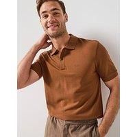 Boss Pallas Regular Cotton Pique Polo Shirt - Brown