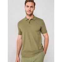 Boss Pallas Regular Cotton Pique Polo Shirt - Light Green