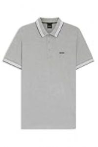 BOSS Mens Paddy Contrast-Logo Paddy Polo Shirt in Cotton piqué