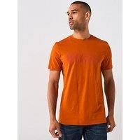Boss Thinking 1 Regular Fit Large Logo T-Shirt - Orange