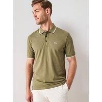 Boss Parlay 190 Regular Fit Pipe Trim Pique Polo Shirt - Green