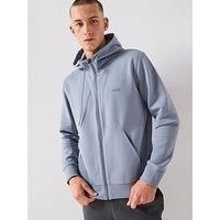 Boss Saggy Regular Fit Zip Thru Hoodie - Light Grey
