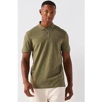 BOSS Mens Passenger Polo Shirt Short Sleeve Cotton Open Green XL