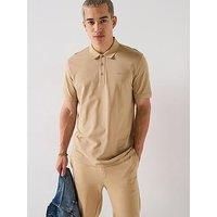 HUGO Donos 222 10231467 01 Short Sleeve Polo M Beige