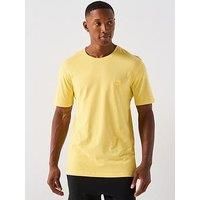 BOSS Mens Regular Fit Tales T-Shirt Short Sleeve Lifestyle Open Yellow 751 XL