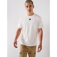 Hugo Dalile Regular Fit Centre Stacked Nikel Logo T-Shirt - White