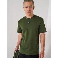 Hugo Dalile Regular Fit Centre Stacked Nikel Logo T-Shirt - Green